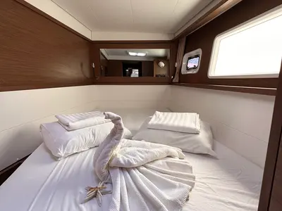 Cabin on Fantasy, a Lagoon 450 Sport catamaran at Općina Rogoznica, Croatia