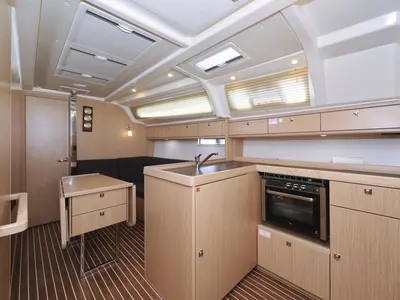 Galley of Sofija, a Bavaria Cruiser 37 sailboat at Biograd na Moru, Croatia
