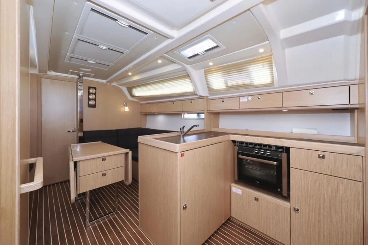 Galley of Sofija, a Bavaria Cruiser 37 sailboat at Biograd na Moru, Croatia