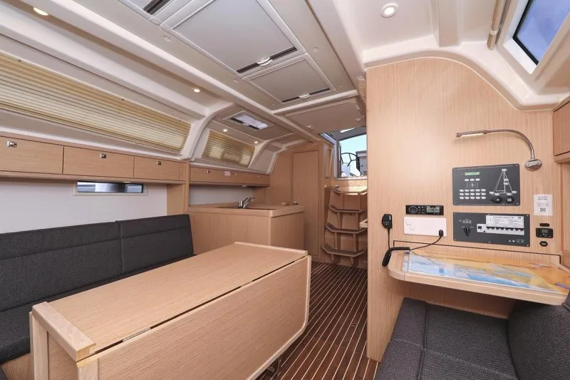 Salon of Sofija, a Bavaria Cruiser 37 sailboat at Biograd na Moru, Croatia