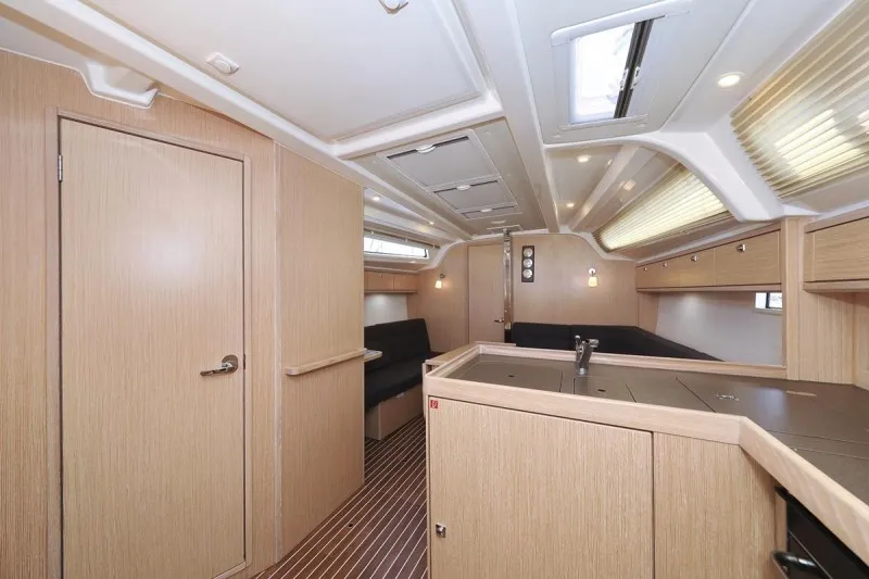 Salon of Sofija, a Bavaria Cruiser 37 sailboat at Biograd na Moru, Croatia