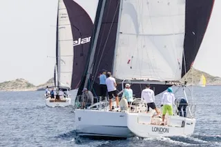 Exterior view of London, a Elan E4 sailboat at Betina, Croatia
