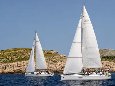 London, a Elan E4 sailboat at Betina, Croatia