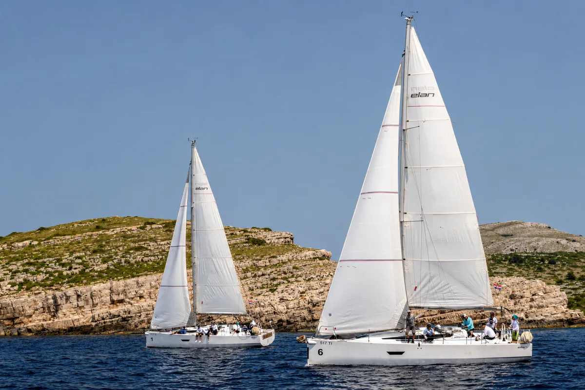 London, a Elan E4 sailboat at Betina, Croatia