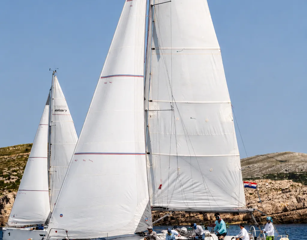 London, a Elan E4 sailboat at Betina, Croatia