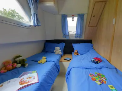 Cabin on Tango, a Cygnet Tango motorboat at Decize, France