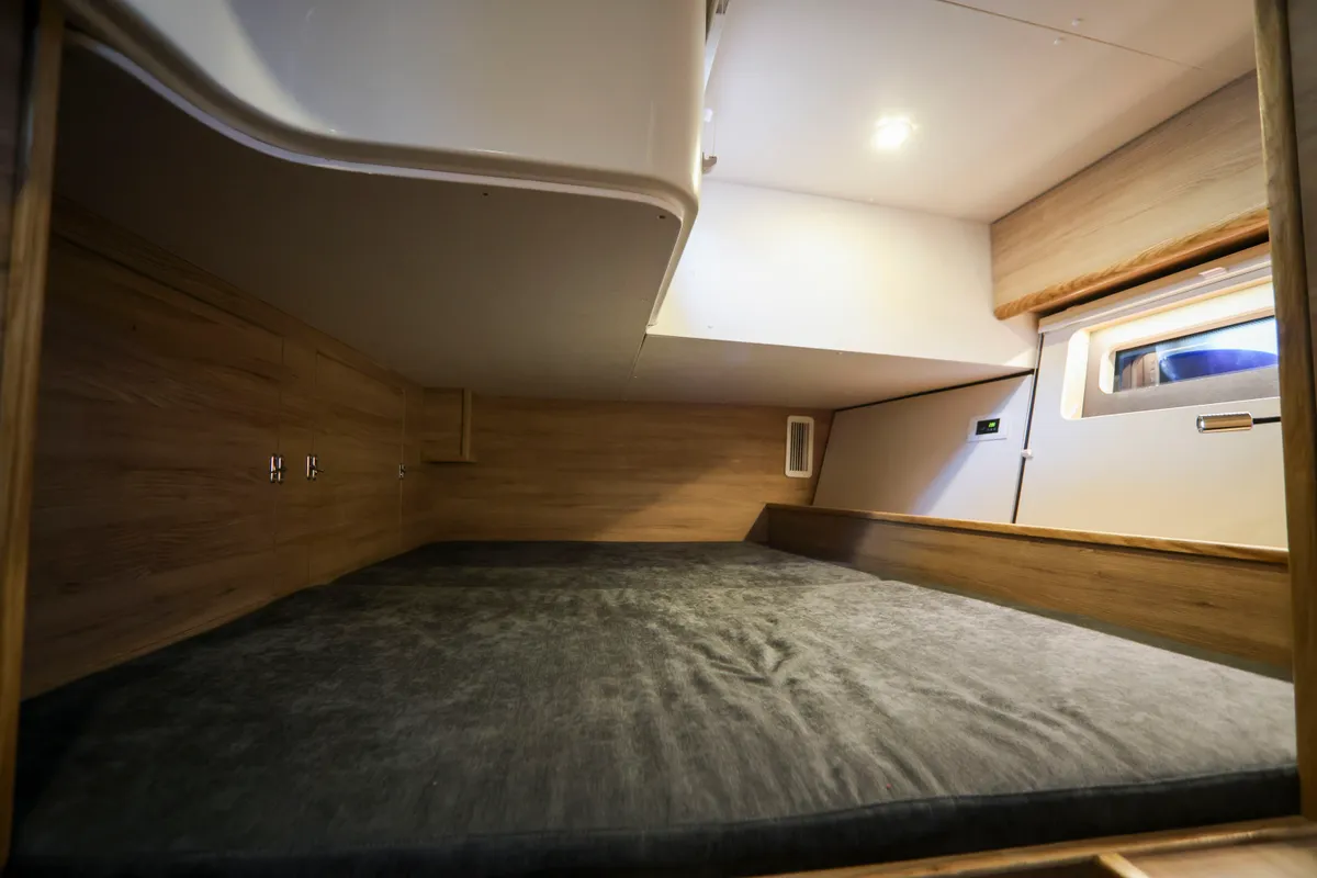 Cabin on Luna Blu, a D&D Kufner 50 sailboat at Salerno, Italy