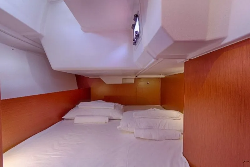 Cabin on Mare Nostrum II, a Beneteau Oceanis 38.1 sailboat at Općina Marina, Croatia