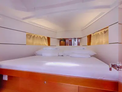 Cabin on Mare Nostrum II, a Beneteau Oceanis 38.1 sailboat at Općina Marina, Croatia