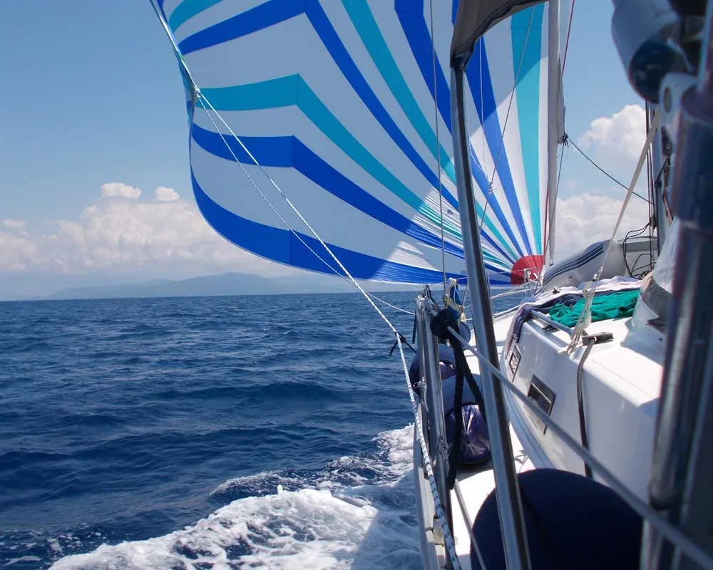 Salon of Destiny, a Bavaria Cruiser 45 sailboat at Kontokali, Greece