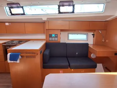 Galley of Papagena, a Bavaria C38 sailboat at Grad Šibenik, Croatia