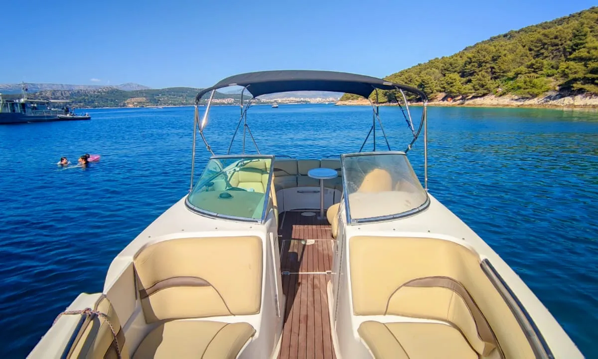 Deck of Michelangelo, a Chaparral 263 Sunesta motorboat at Split, Croatia