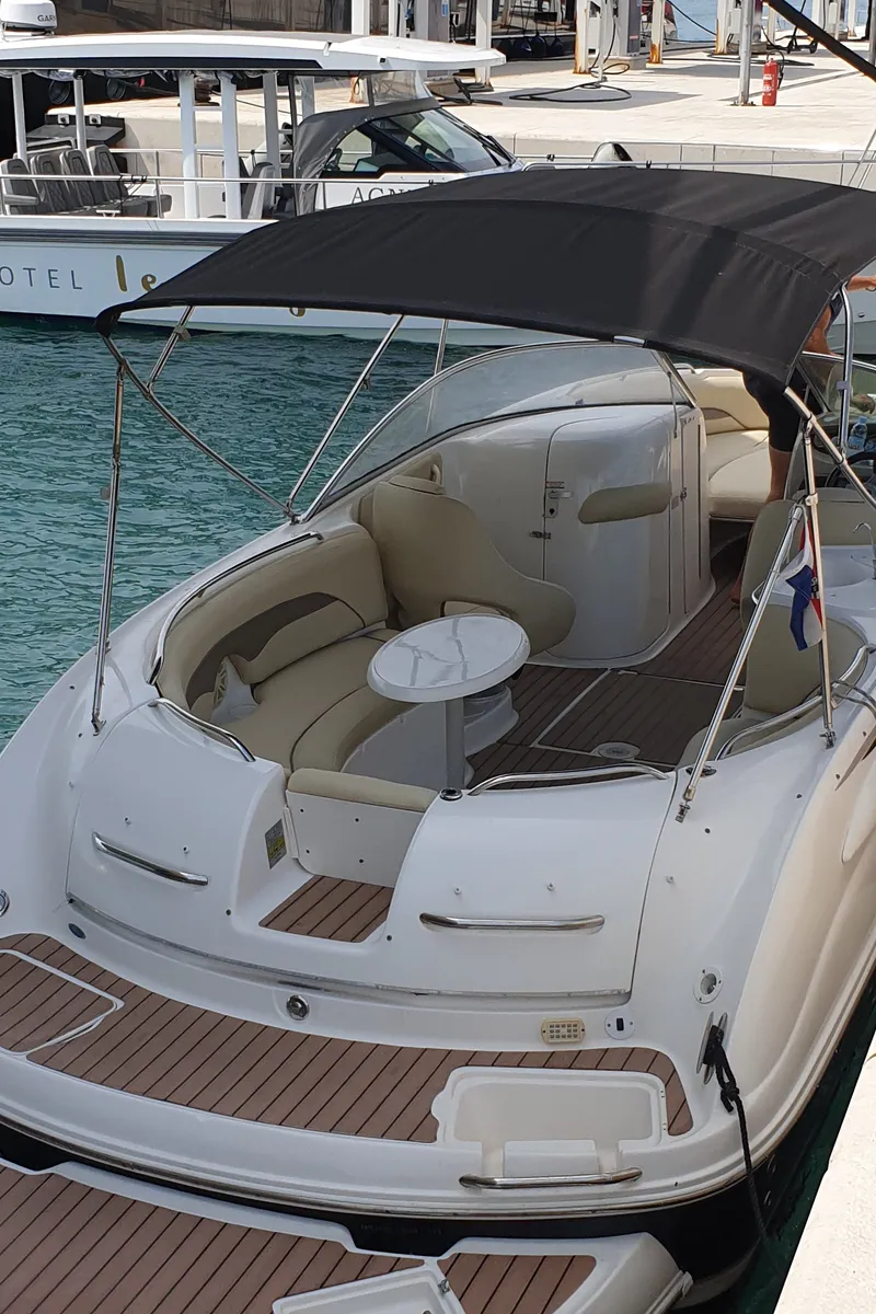 Deck of Michelangelo, a Chaparral 263 Sunesta motorboat at Split, Croatia