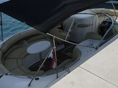 Deck of Michelangelo, a Chaparral 263 Sunesta motorboat at Split, Croatia