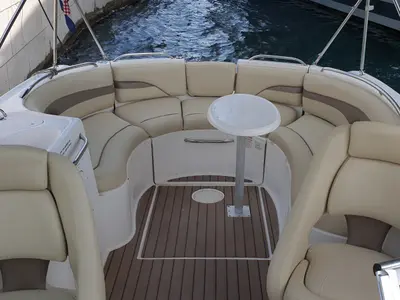 Deck of Michelangelo, a Chaparral 263 Sunesta motorboat at Split, Croatia