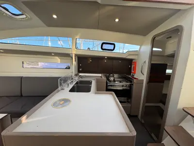 Galley of Xavier, a RM 1070 sailboat at La Rochelle, France