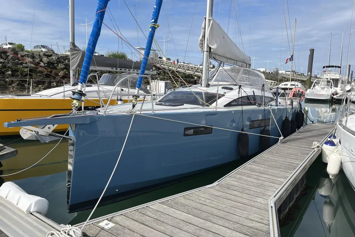 Exterior view of Xavier, a RM 1070 sailboat at La Rochelle, France