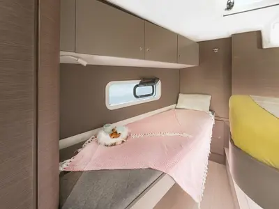 Cabin on Kanè, a Bali Catspace catamaran at Capo d'Orlando, Italy