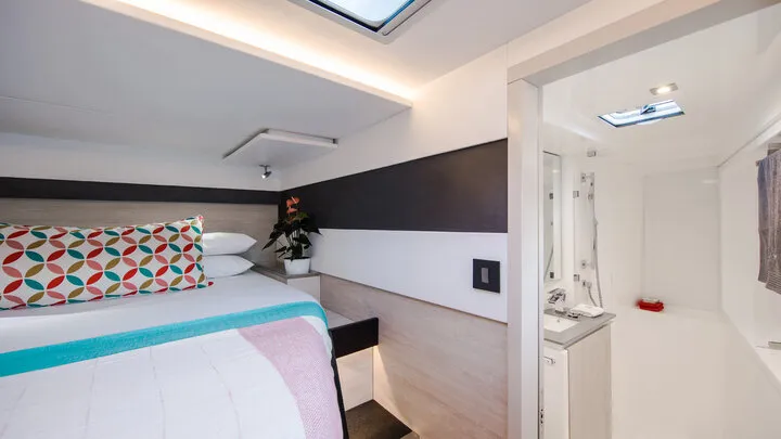 Cabin on Hakuna Matata, a Leopard 50 catamaran at Marmaris, Turkey