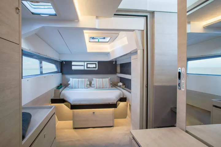 Cabin on Hakuna Matata, a Leopard 50 catamaran at Marmaris, Turkey