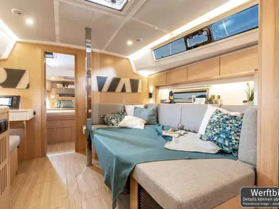 Cabin on Wilma, a Bavaria C38 sailboat at Općina Rogoznica, Croatia