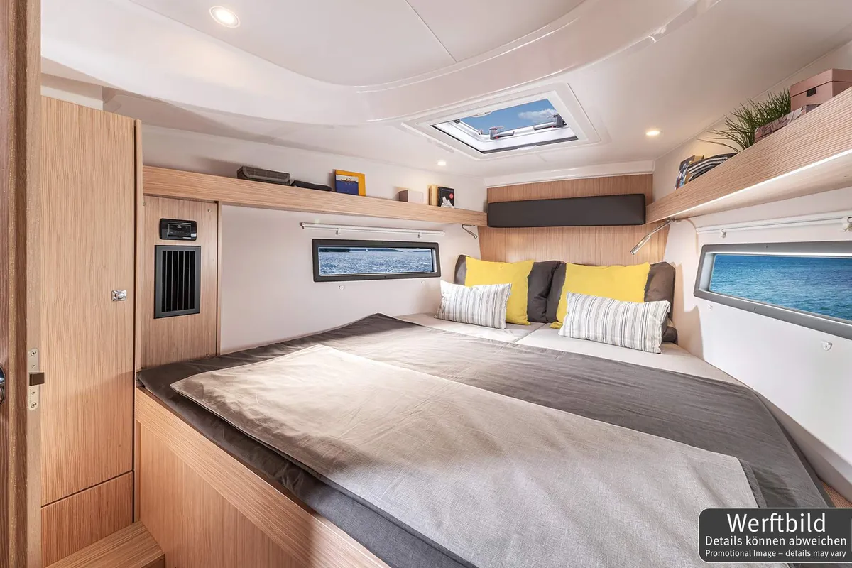 Cabin on Wilma, a Bavaria C38 sailboat at Općina Rogoznica, Croatia