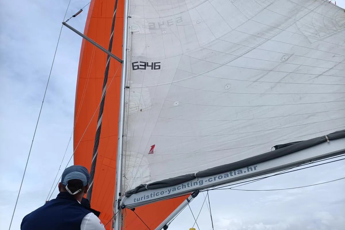 Exterior view of Solid White, a More 55 sailboat at Pula, Croatia