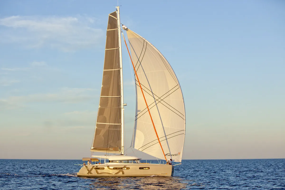 Issa, a Excess 15 catamaran at Grad Kaštela, Croatia
