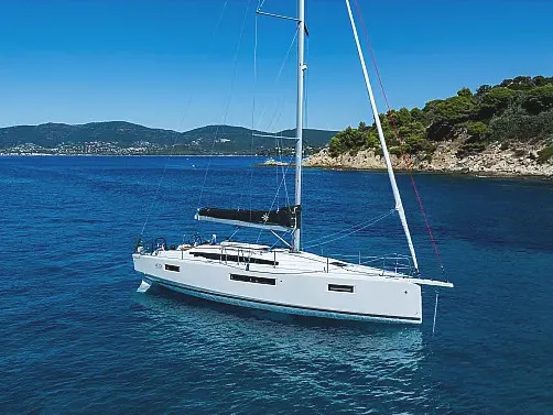 Exterior view of XTC 4 U, a Jeanneau Sun Odyssey 415 sailboat at Pula, Croatia