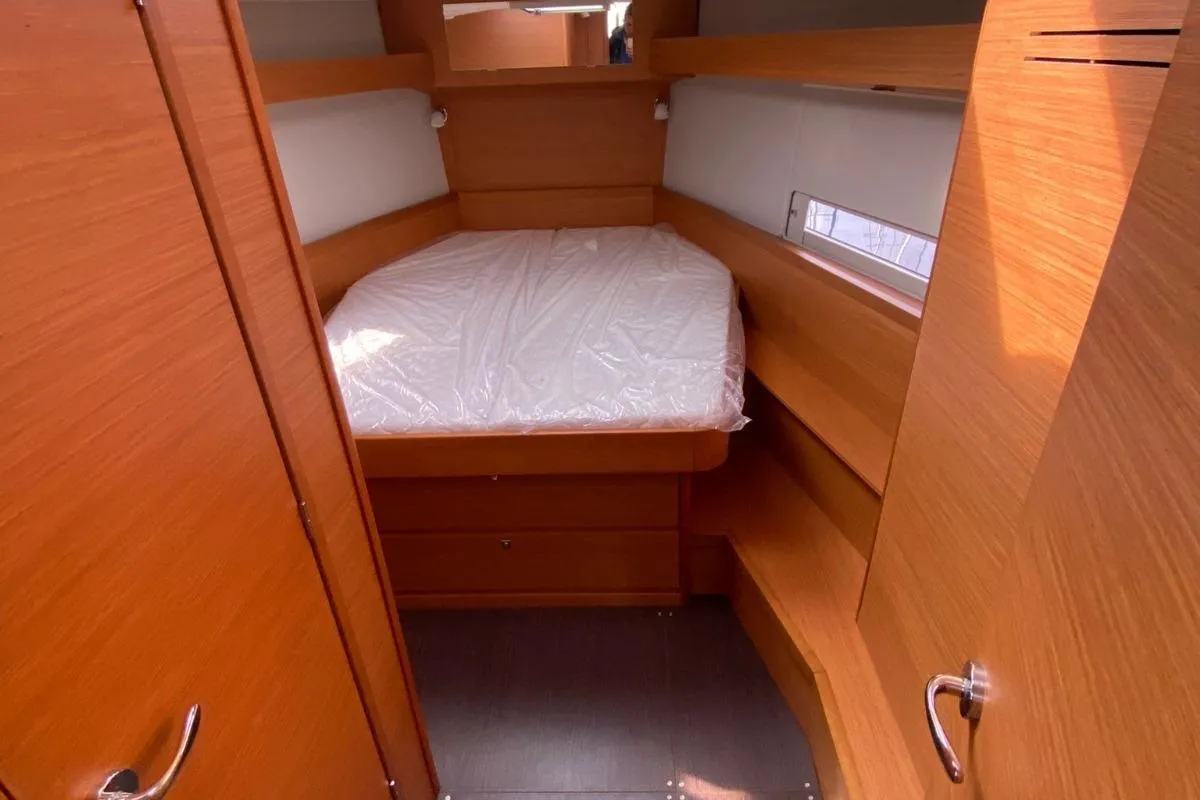 Cabin on Ilio, a Dufour 430 sailboat at Cagliari, Italy