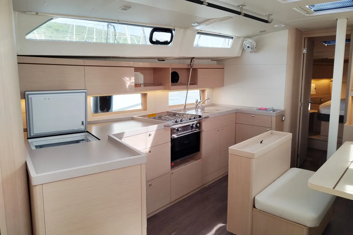 Galley of Rocket, a Beneteau Oceanis 46.1 sailboat at Punat, Croatia