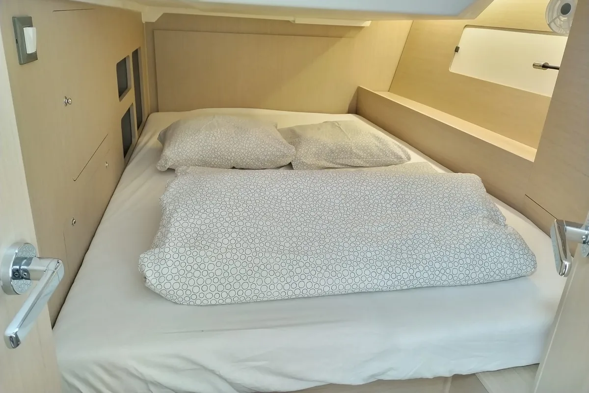 Cabin on Rocket, a Beneteau Oceanis 46.1 sailboat at Punat, Croatia