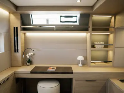 Cabin on Luna Nova, a Lagoon 55 catamaran at Parham Town, British Virgin Islands