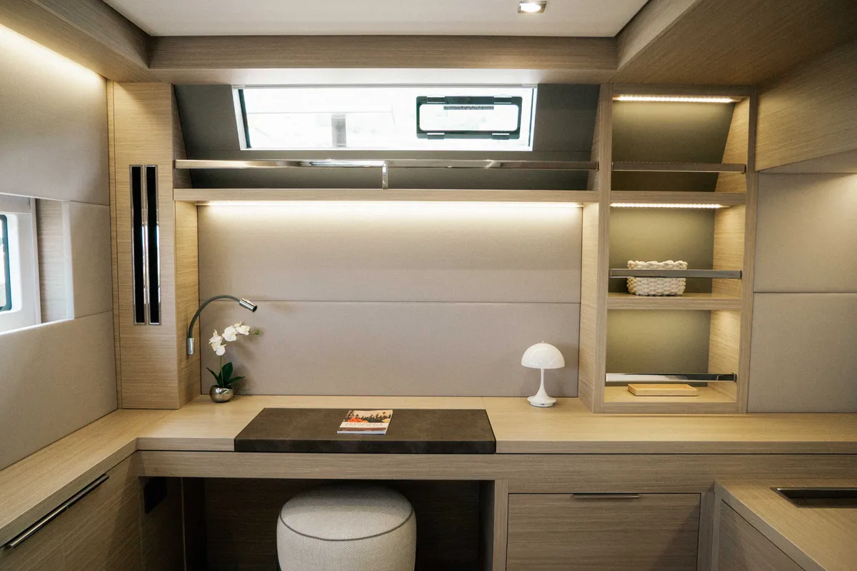 Cabin on Luna Nova, a Lagoon 55 catamaran at Parham Town, British Virgin Islands