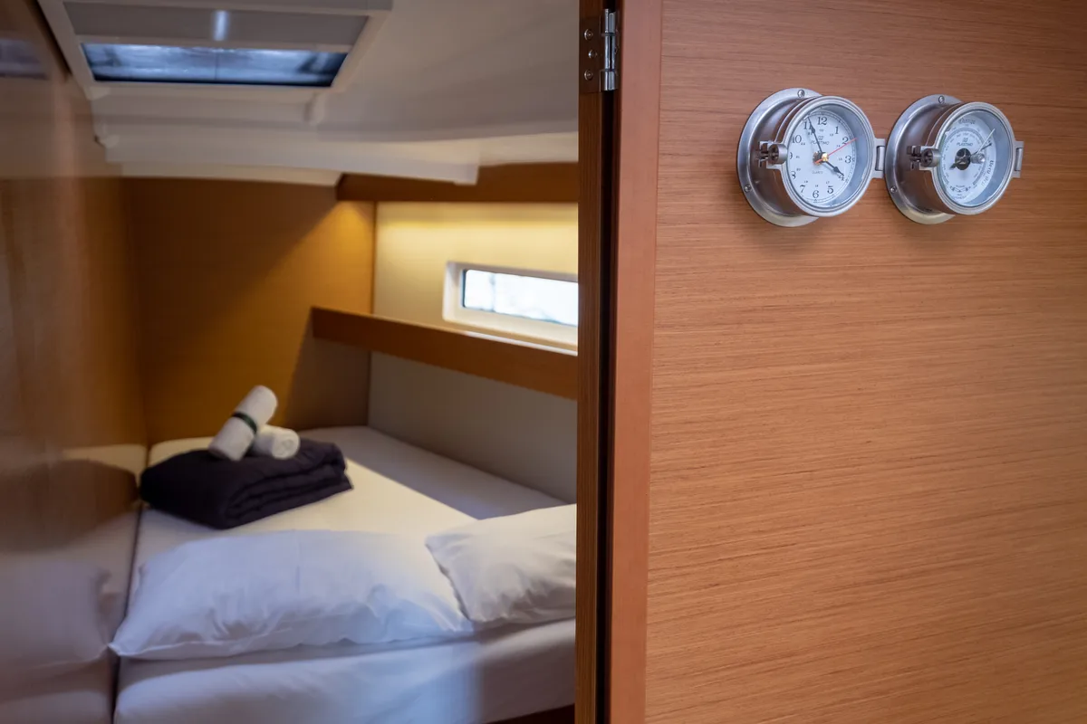 Cabin on Ioleta, a Jeanneau Sun Odyssey 440 sailboat at Municipal Unit of Lefkada, Greece