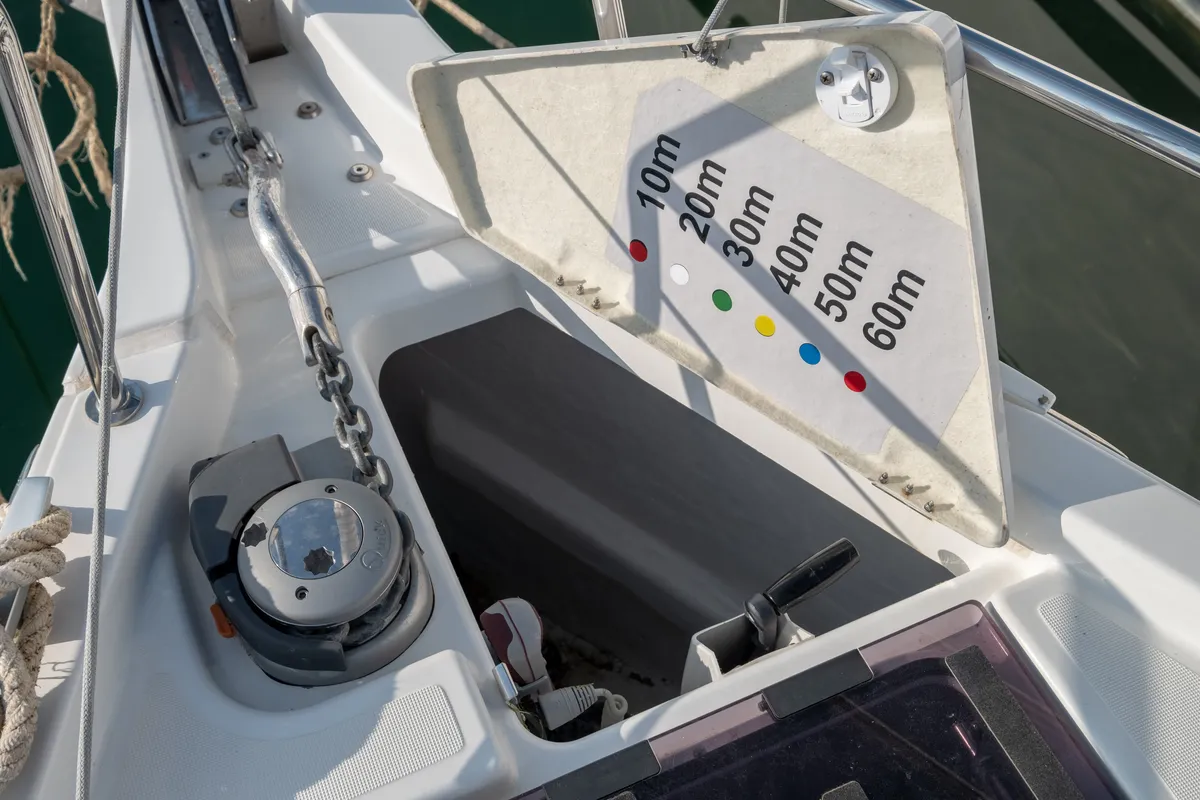 Ioleta, a Jeanneau Sun Odyssey 440 sailboat at Municipal Unit of Lefkada, Greece