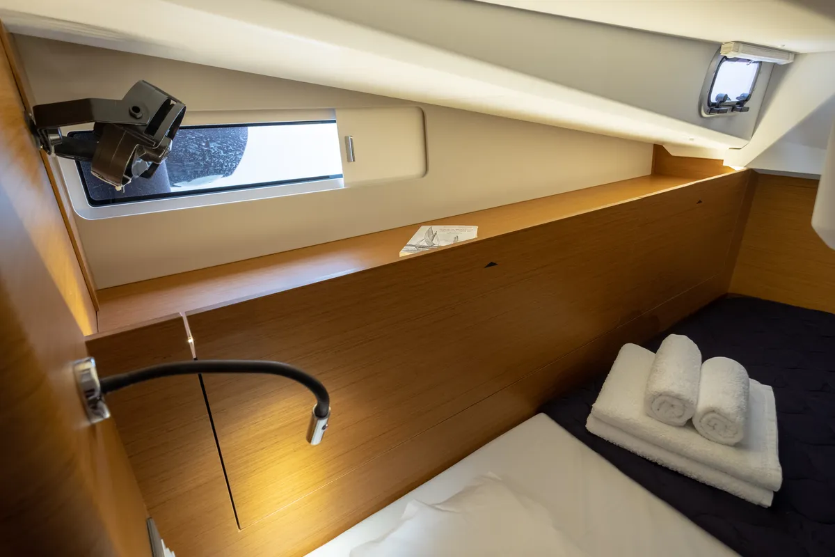 Cabin on Ioleta, a Jeanneau Sun Odyssey 440 sailboat at Municipal Unit of Lefkada, Greece