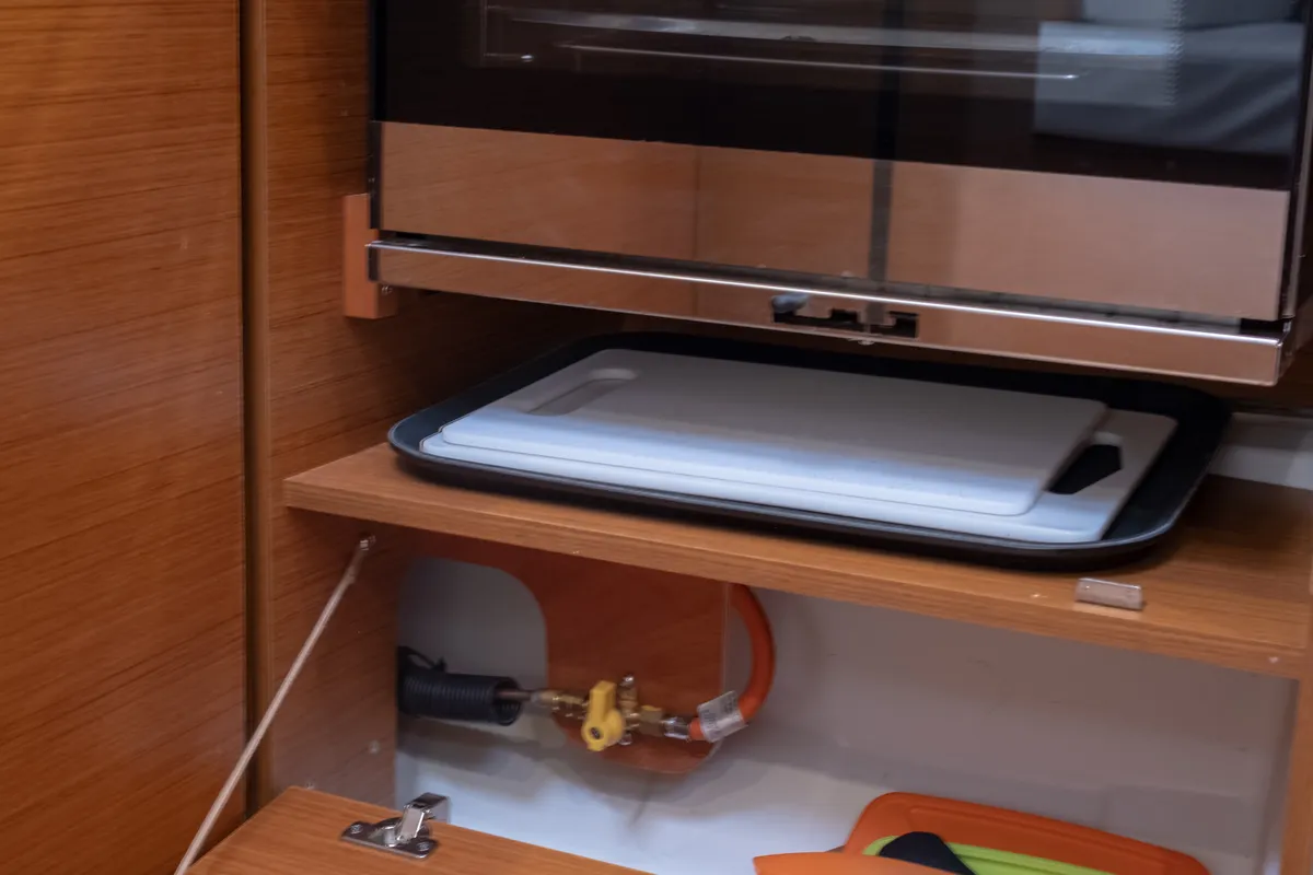Galley of Ioleta, a Jeanneau Sun Odyssey 440 sailboat at Municipal Unit of Lefkada, Greece