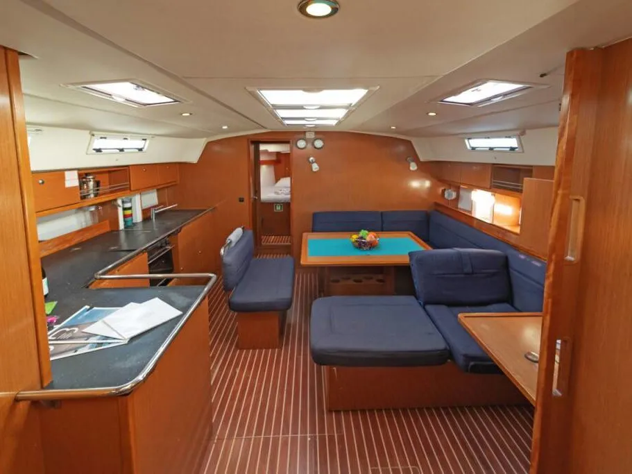Salon of COSTA COSTA, a Bavaria Cruiser 45 sailboat at Volos, Greece