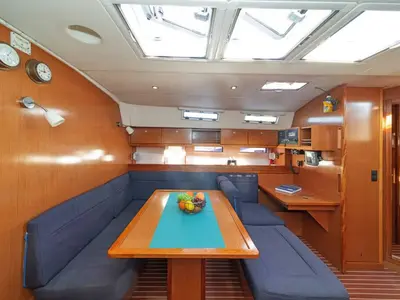 Salon of COSTA COSTA, a Bavaria Cruiser 45 sailboat at Volos, Greece