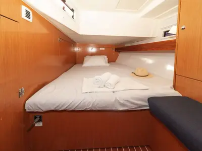 Cabin on COSTA COSTA, a Bavaria Cruiser 45 sailboat at Volos, Greece