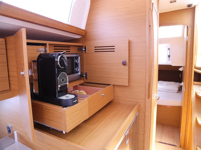 Galley of Sea Hawk, a Dufour 460 Grand Large sailboat at Kaštela, Croatia