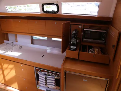 Galley of Sea Hawk, a Dufour 460 Grand Large sailboat at Kaštela, Croatia