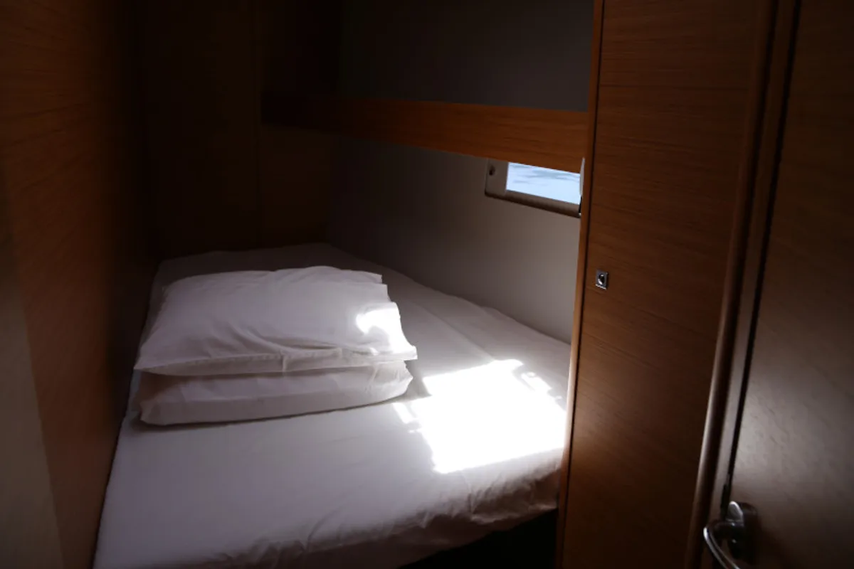 Cabin on Sea Hawk, a Dufour 460 Grand Large sailboat at Kaštela, Croatia