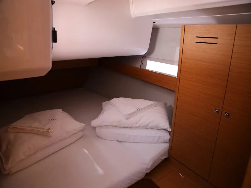 Cabin on Sea Hawk, a Dufour 460 Grand Large sailboat at Kaštela, Croatia