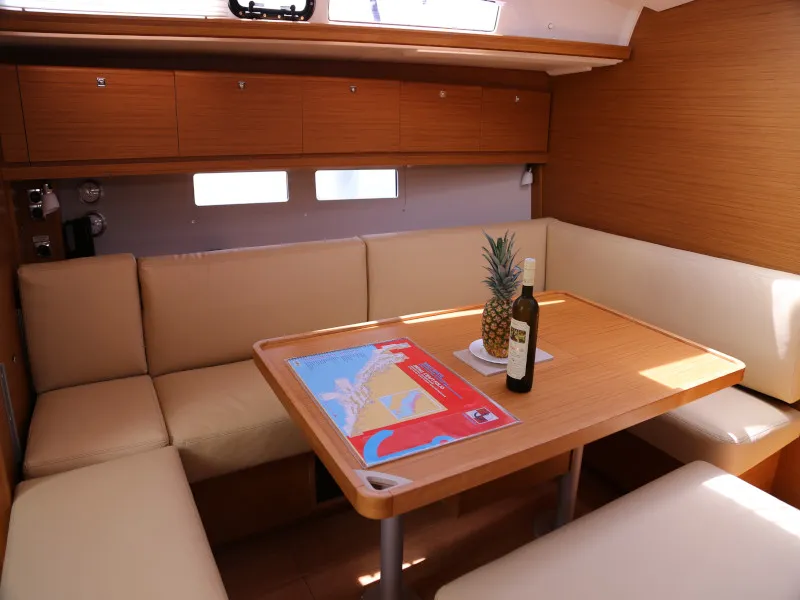 Salon of Sea Hawk, a Dufour 460 Grand Large sailboat at Kaštela, Croatia