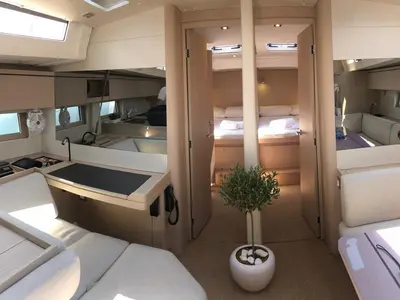 Salon of DEMILIA STAR, a Beneteau Oceanis 51.1 sailboat at Athens, Greece