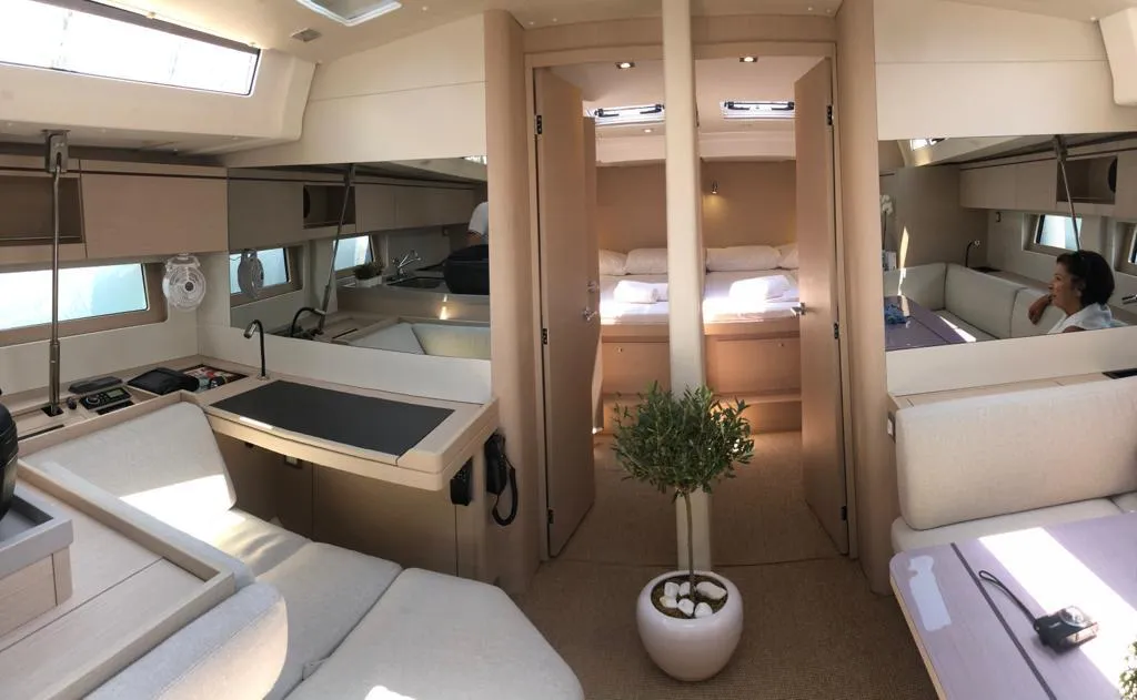 Salon of DEMILIA STAR, a Beneteau Oceanis 51.1 sailboat at Athens, Greece