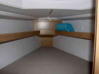 Cabin on Why Not 15, a Bavaria 34 Cruiser sailboat at Municipal Unit of Lefkada, Greece