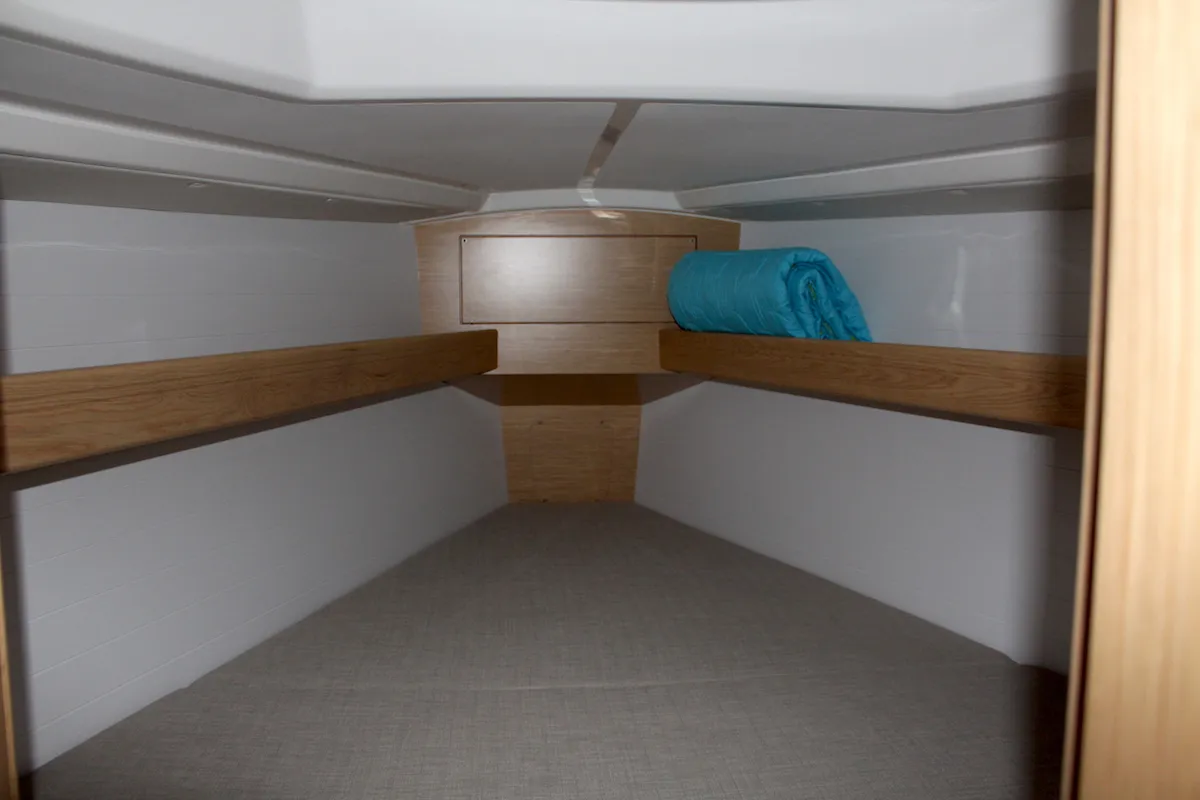 Cabin on Why Not 15, a Bavaria 34 Cruiser sailboat at Municipal Unit of Lefkada, Greece
